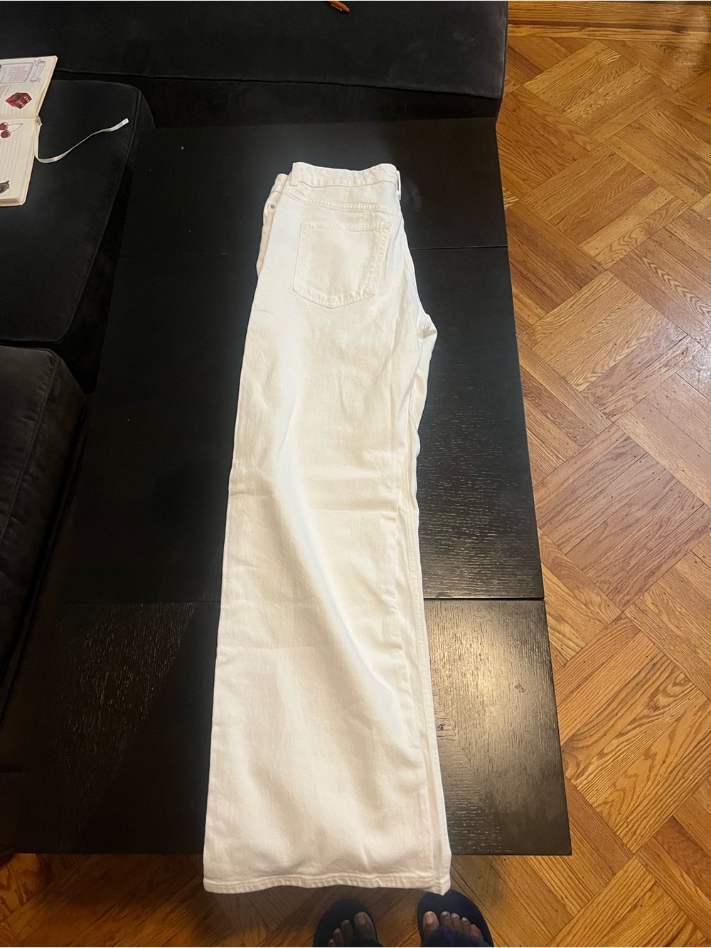 H&M White Women's Straight-Leg Jeans